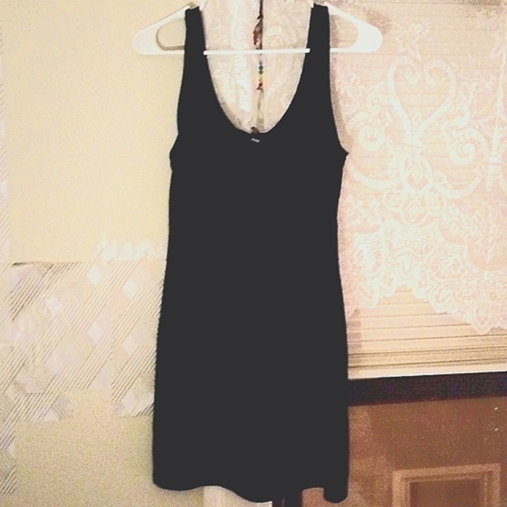 Little Black Pleated Bodycon Dress